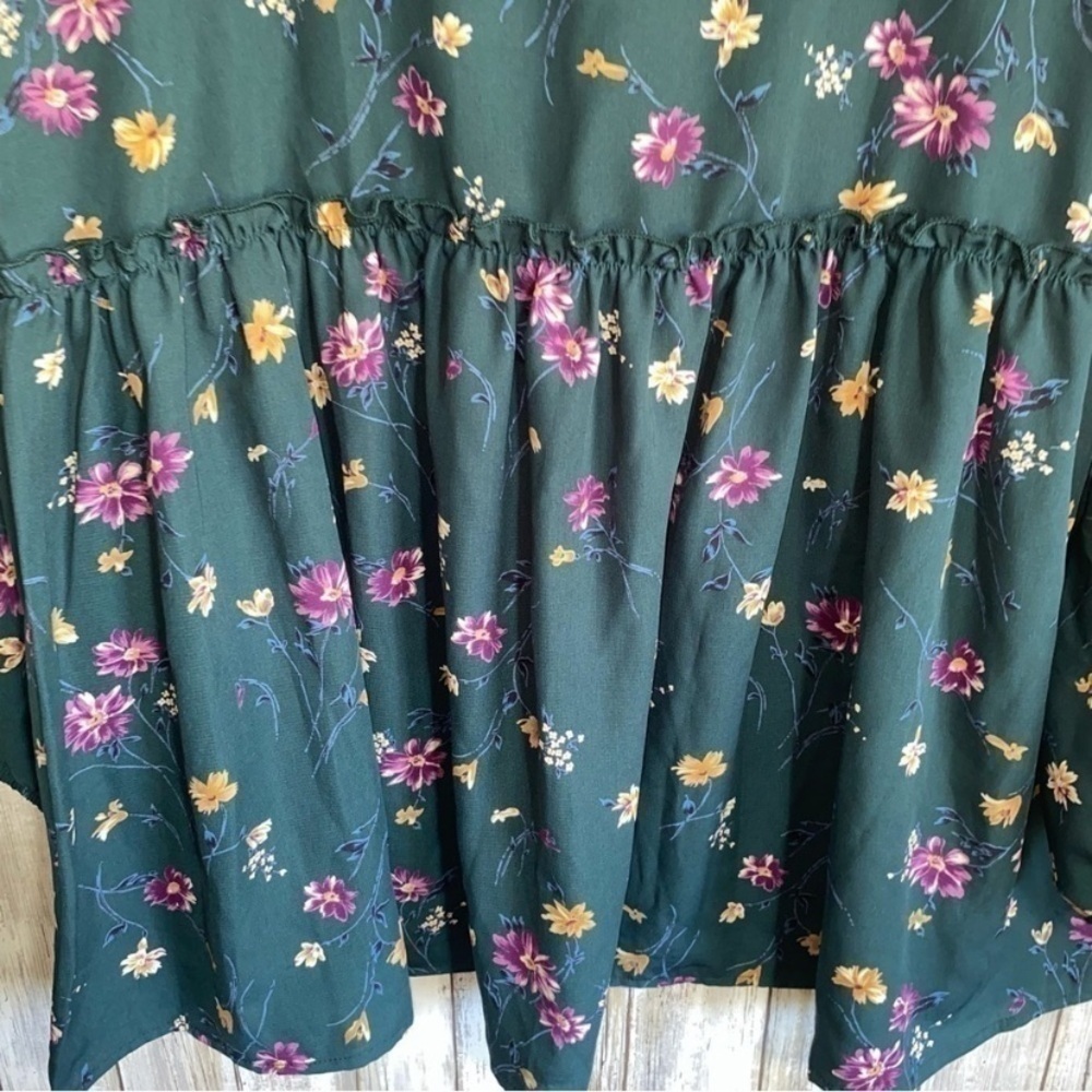 Carol Christian Hunter Green Floral Short Dress - Picture 3 of 6